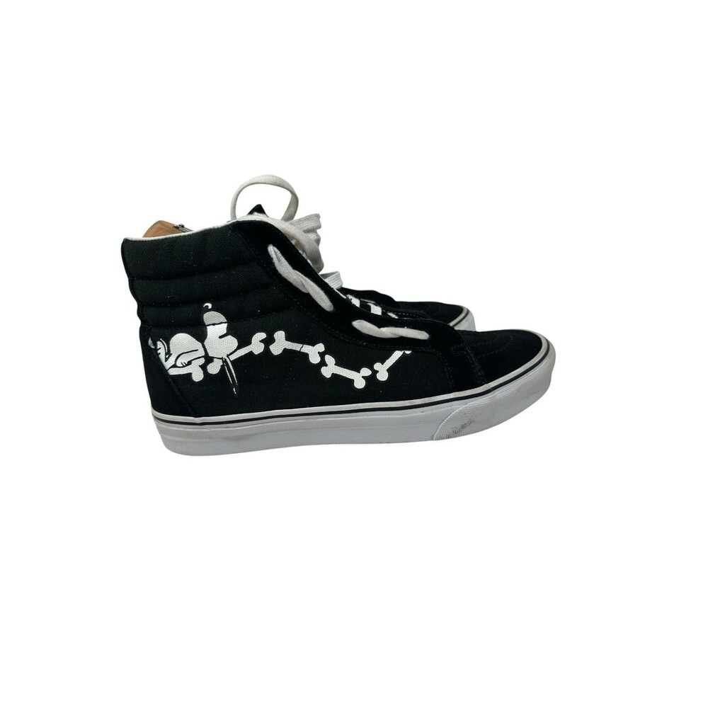 Vans Sk8-Hi Peanuts Snoopy‎ Bones Skate Shoes Sneakers Mens 11 Black Reissue